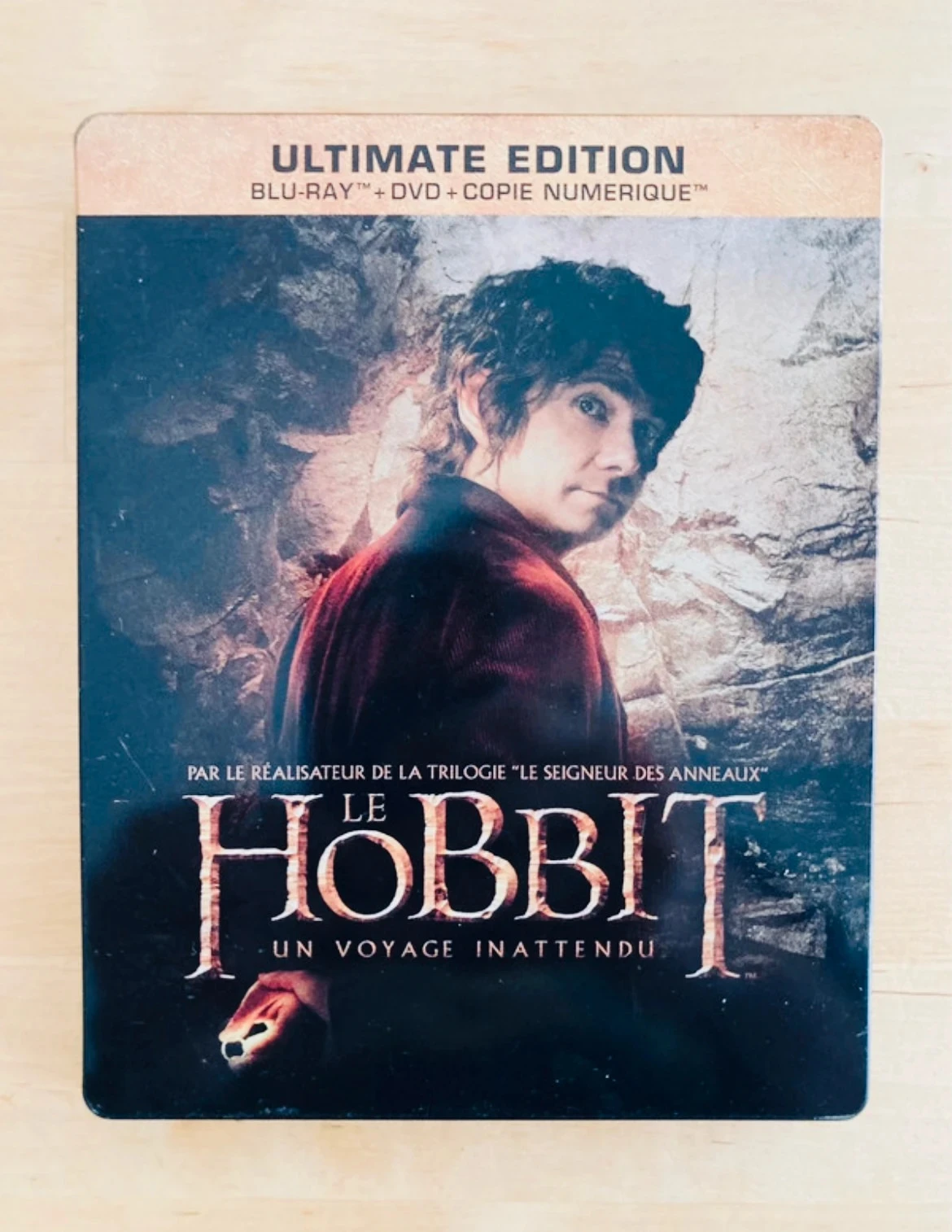 Steelbook Blu-ray DVD Le Hobbit Un voyage inattendu de Peter Jackson.